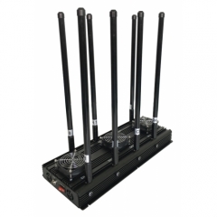 8 Antennas High Power Cellular Jammer,WiFi UHF/VHF...