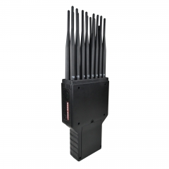 New Hidden Antennas Portable 16 Antennas Portable Cell Phone Signal Jammer Blocking 4G Wi-Fi(2.4G, 5G) GPS Lojack UHF VHF RC 315 433 868 Signal(EU&AU version)