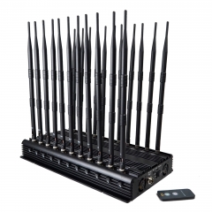 World First 22 Antennas Wireless Signal Jammer For Full Bands 5GLTE 2G 3G 4G Wi-Fi GPS LOJACK Output Power 42Watt With Infrared Remote Control(EU & AU Version)