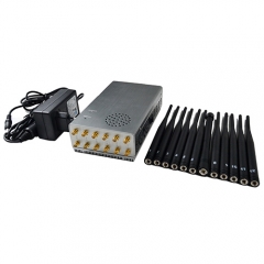 World First 12 Antennas Plus All-in-One Full Bands Cell Phone Signal Jammer Blocking 315/433/868(Remote Control)GPS WIFI