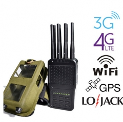 8 Antennas Military High Power Portable GPS WiFi Lojack Cell Phone Jammer