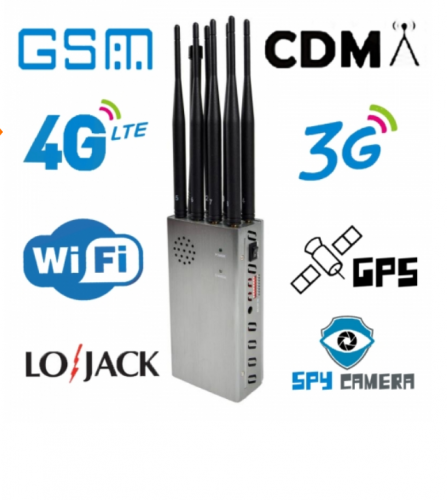 High Power 5.4W Wireless Camera jammer, GPS jammer, 2G/3G/4G/WIFI Jammer