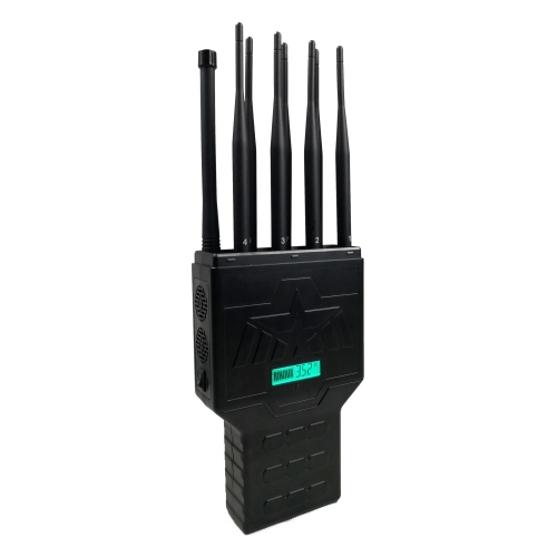 The Most Powerful Handheld 8 Bands Cell Phone Signal Jammer ,16W Jamming up to 40m