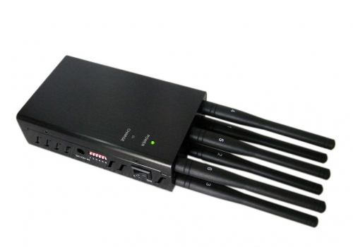 6 Antennas All-In-One Handheld GSM DCS 3G 4G LTE WINMAX WiFi Jammer