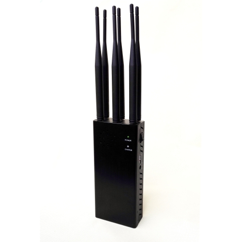 Plus Portable 6 Antennas GSM 2G 3G 4G Cellphone Jammer & WIFI 2.4GHz Jammer up to 30m