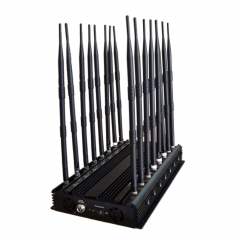 Universal 16 Antennas Adjustable High Power 3G 4G Phone Jammer &WiFi UHF VHF GPS Lojack All Bands Signal Jammer