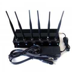 Adjustable 6 Antennas 15W High Power 2G 3G 4G WiFi Or GPS Cellphone Jammer