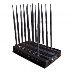 Adjustable 14 Antennas Powerful 3G 4G Phone Blocker& WiFi UHF VHF GPS Lojack All Bands Signal Jammer
