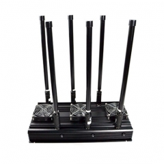 High Power Indoor Use 6 Bands 4GLTE Jammer with Output Power 130W CDMA GSM 3G 4G WIFI2.4Ghz Jamming up to 150m