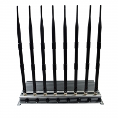 New Powerful Adjustable 50W 8 Antennas cellphone WIFI signal Jammer indoor using up to 80m