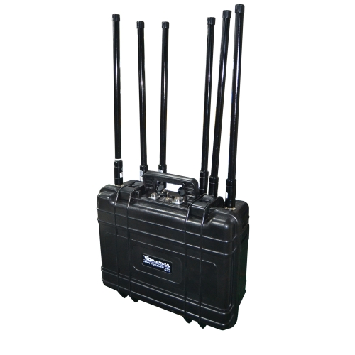 100W High-output Power HandHeld Cell Phone Jammer for 2/3/4G Signal Up to 100m Built-in Battery