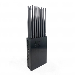 The Latest Handheld 16 Bands Cell Phone Signal Jammer With Nylon Cover,Blocking 2G 3G 4G Wi-Fi5G RF Signal Jammer,16Watt Jamming up to25m